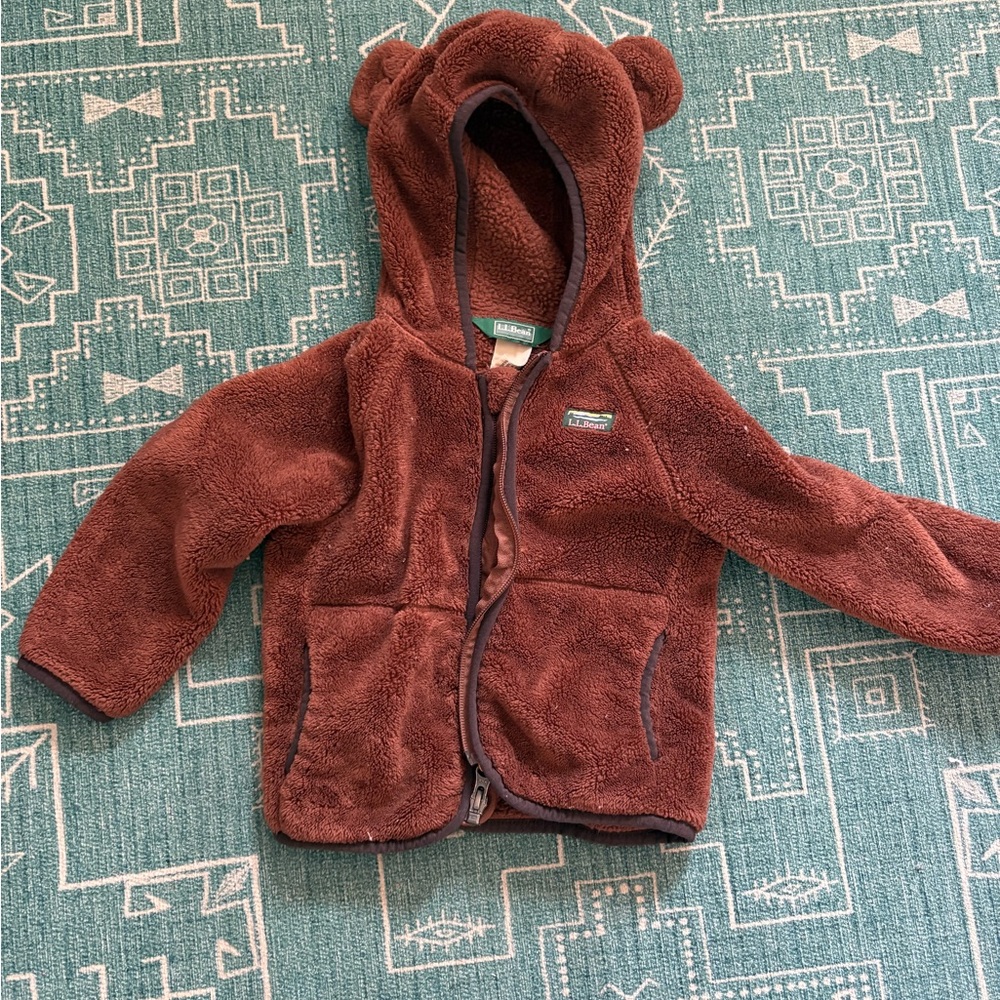 L.L. Bean Cozy Brown Fleece Hoodie